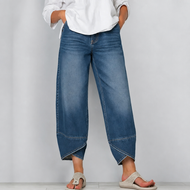 Verlace – Asymetryczne jeans z vida ben i finish på krokach