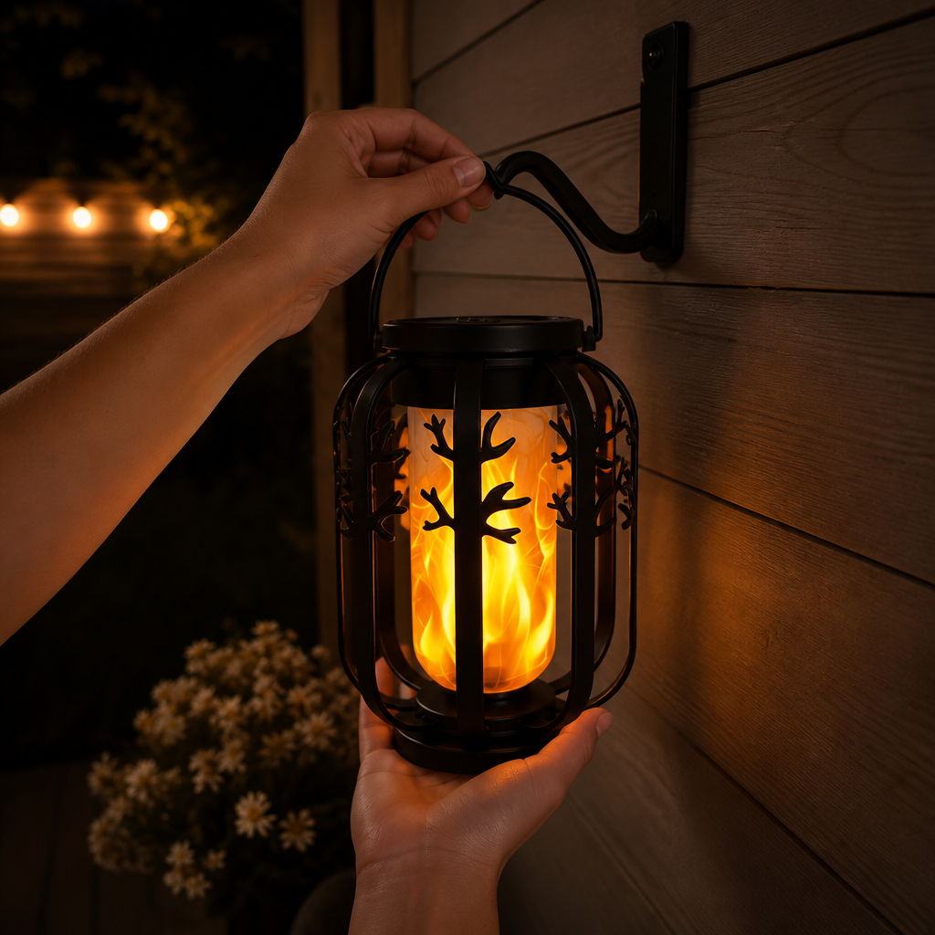 Emberlyn – Lampa wisząca z migoczącym płomieniem słonecznym
