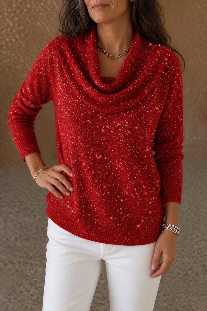 Sparkle – Lång top z urringning w łódkę