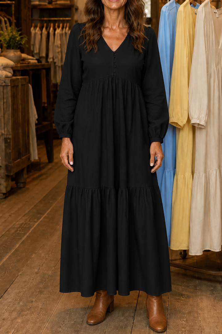 Wearbella – Lös klänning maxi z urringning w v-ringning