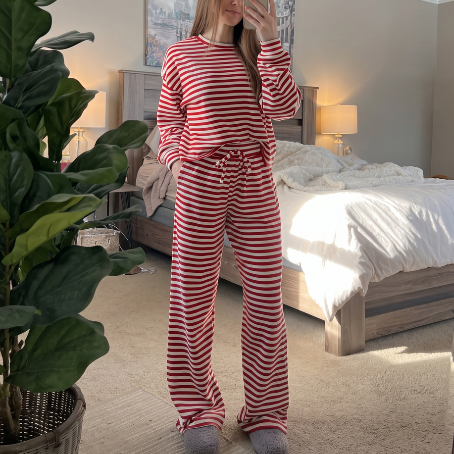 Wearbella – Set z Paskowanym Topem i Spodniami