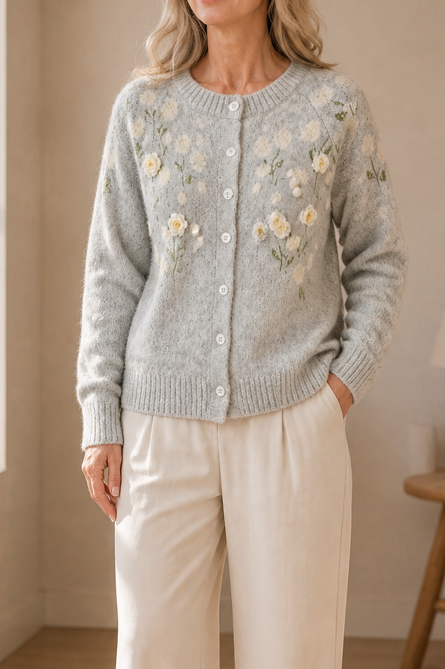 Meadowlin – Blommig Kofta z Otwarty Przodem