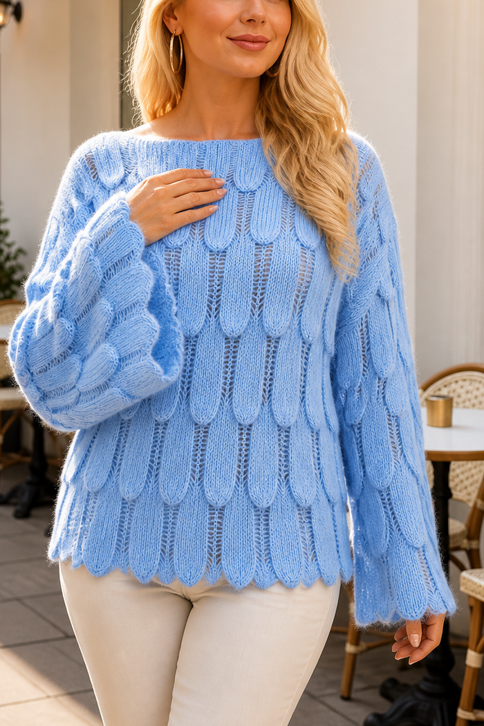 Wearbella – Tröja z wycięciami w liście, overStorlek