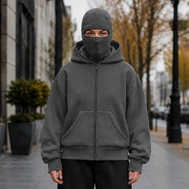 Balacloak – Kurtka z kapturem typu balaclava på dragkedja