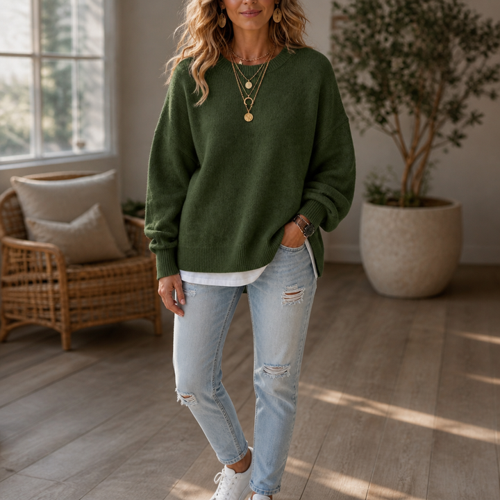 Wearbella – Tröja z opadającymi ramionami i lampionowymi ręKaffemi