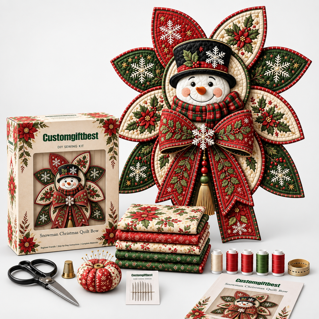 Set för szycia Stitchmas Bow – Zrób det sam Set för szycia ozdoby Mikołaja