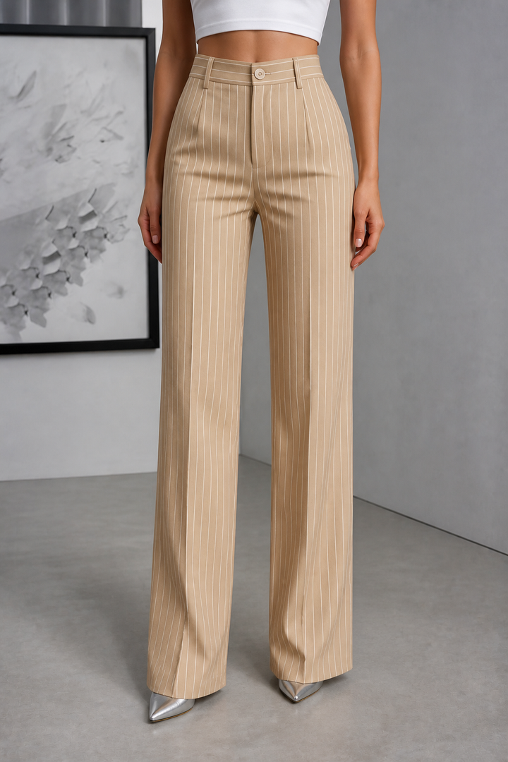 Longline – Byxor w band w stilu high-waist z vida ben