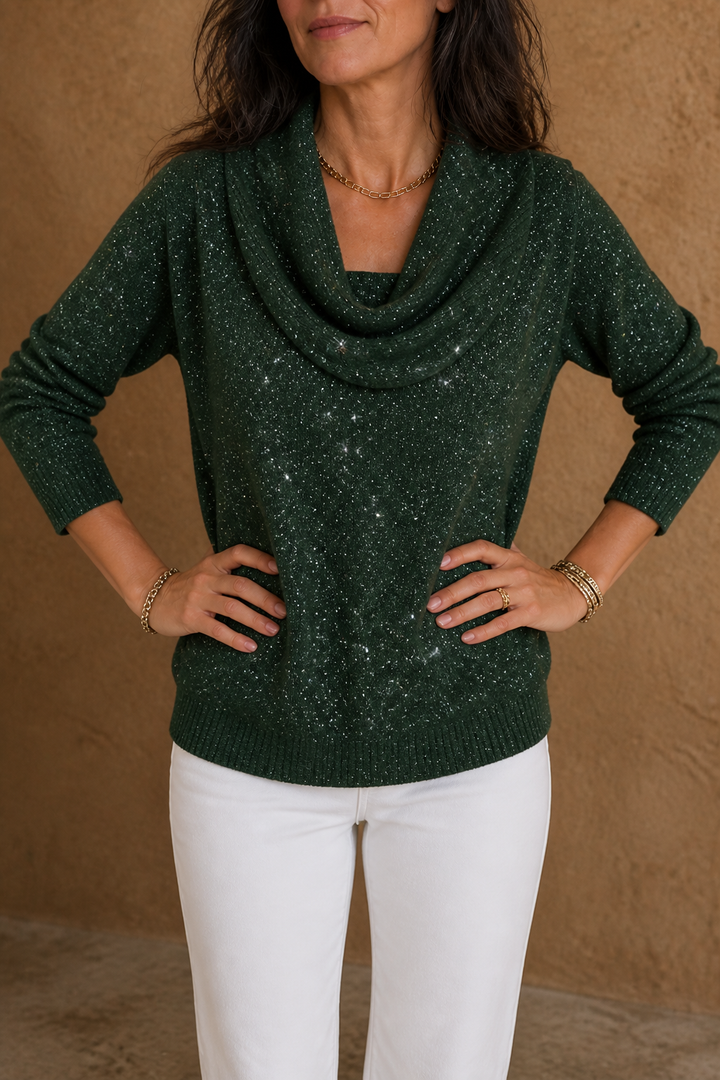 Sparkle – Lång top z urringning w łódkę