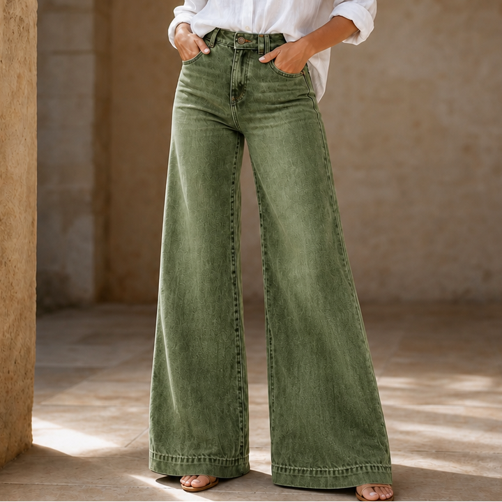 Lunaleg – Jeans z vida ben i hög midja