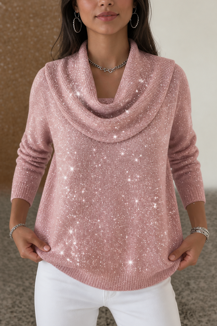 Sparkle – Lång top z urringning w łódkę