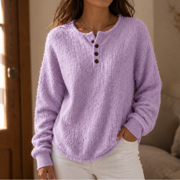 Autumbre – Tjock Tröja Henley z Knappar