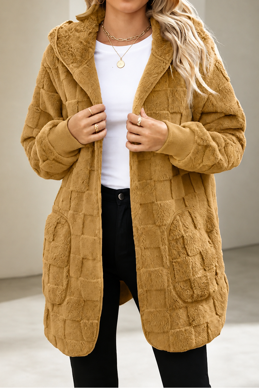 Plushden – Kofta w kratę z miękkiego materialu