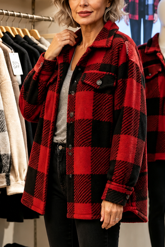 Wearbella – Skjorta w kratę z knappar framtill