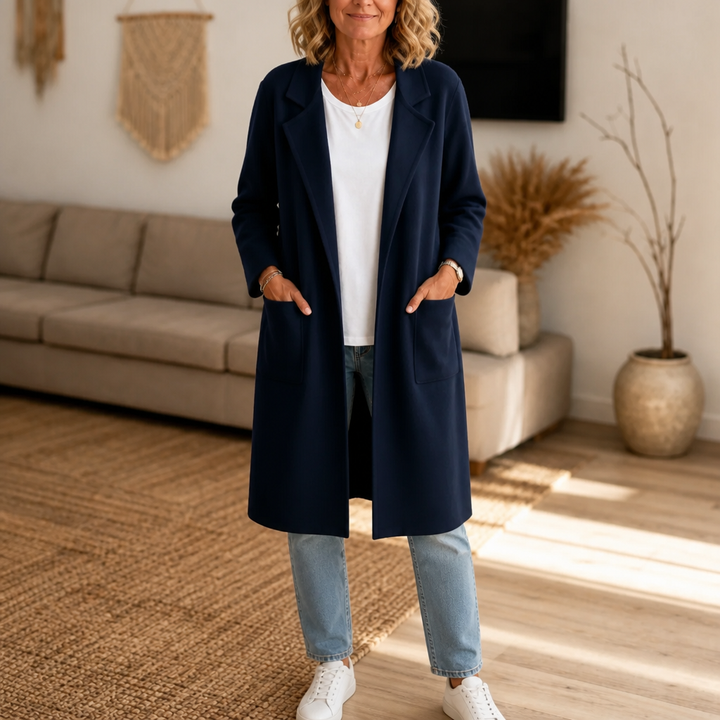Draperie – Lång otwarty kappa z ull