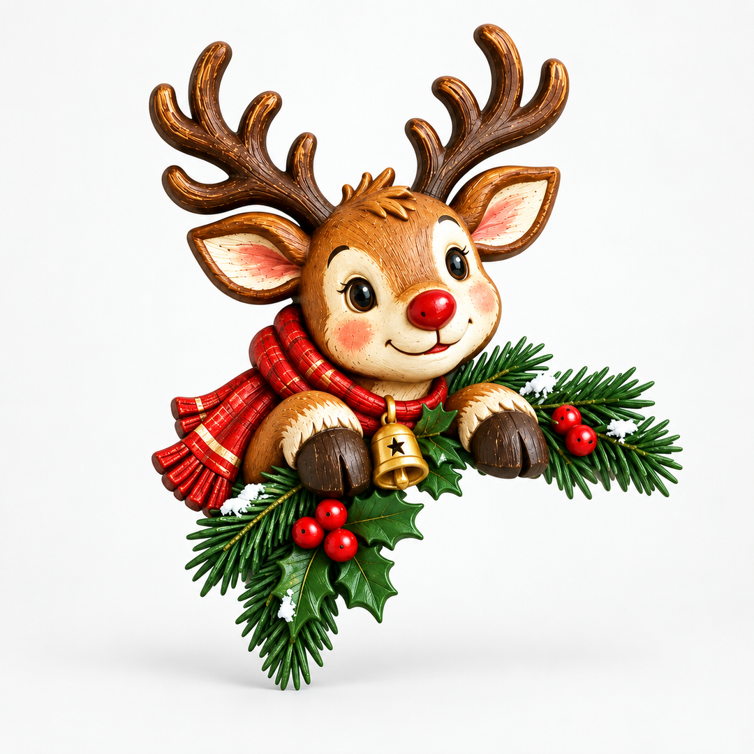Peekaboo Noel – Dekoracja narożna drzwi świątecznych