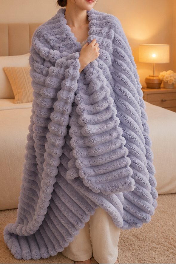 Plushwick – Dwustronny koc z króliczego pluszu w dwóch färgach