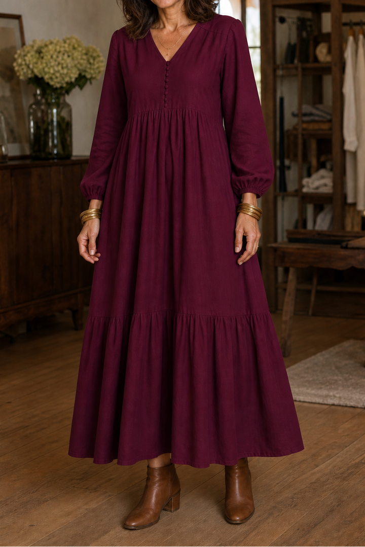 Wearbella – Lös klänning maxi z urringning w v-ringning