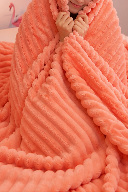 Plushwick – Dwustronny koc z króliczego pluszu w dwóch färgach