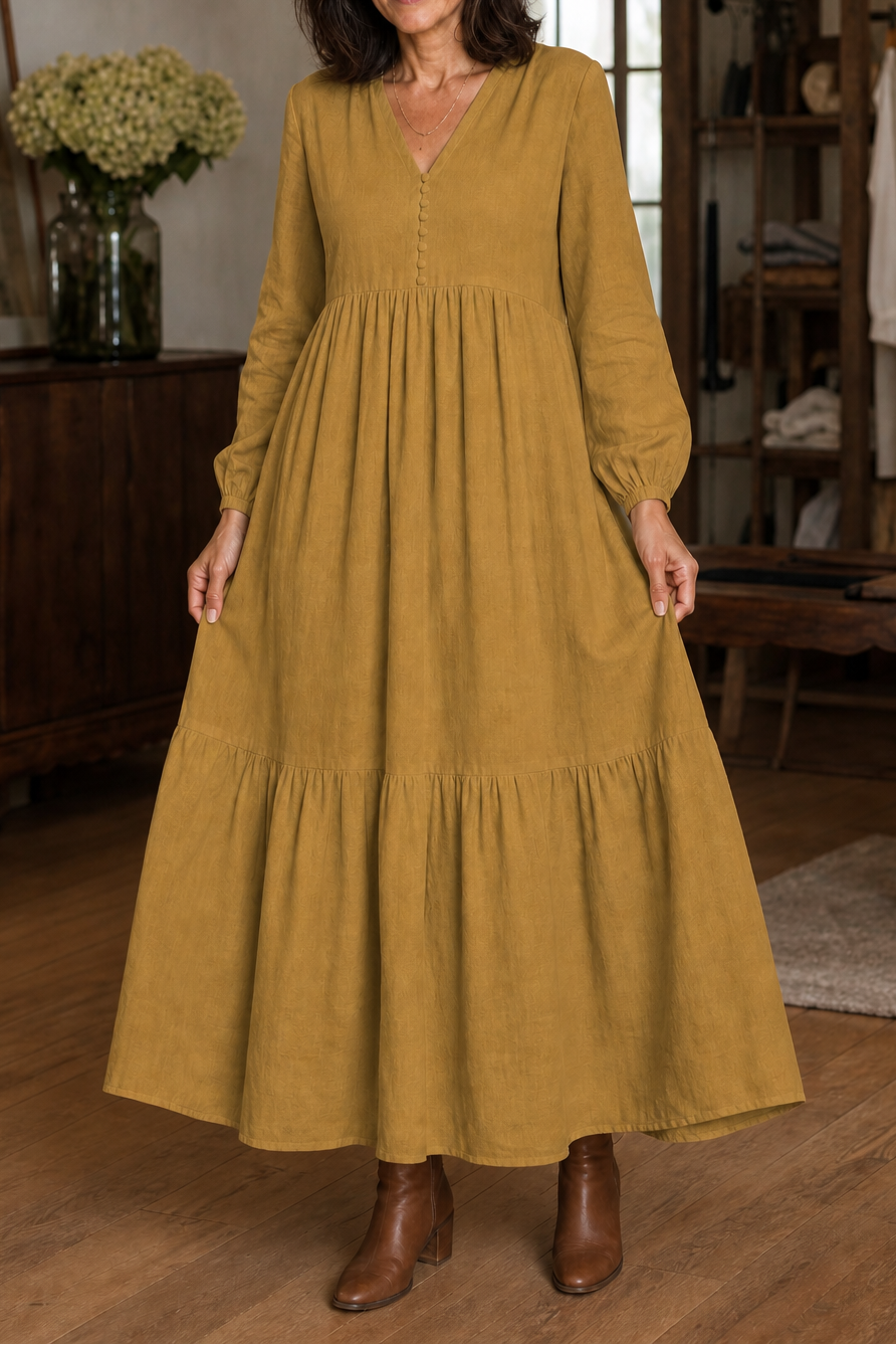 Wearbella – Lös klänning maxi z urringning w v-ringning