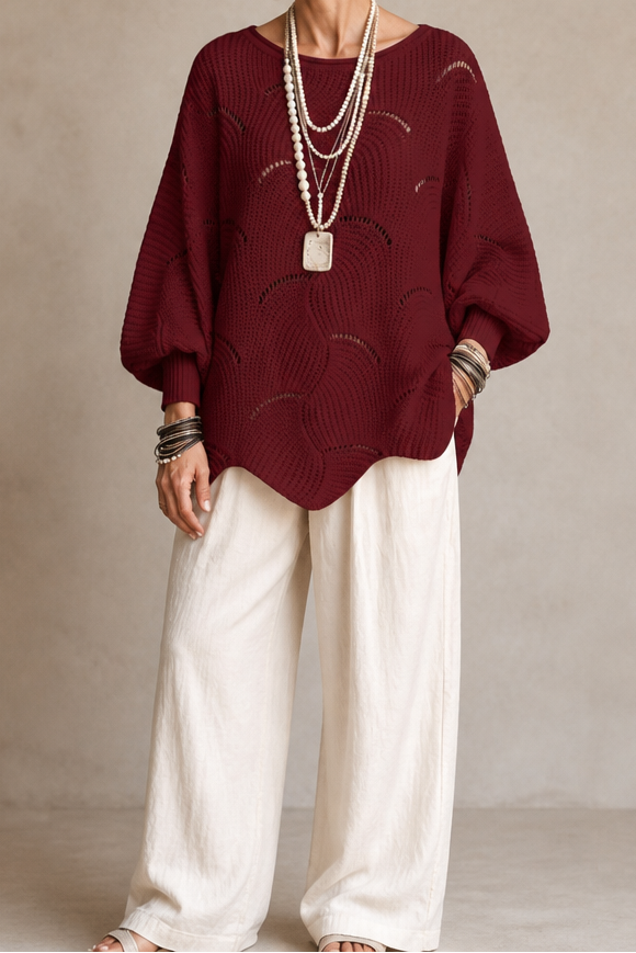 Wearbella – Tröja z Hollow Wave i ärm Batwing
