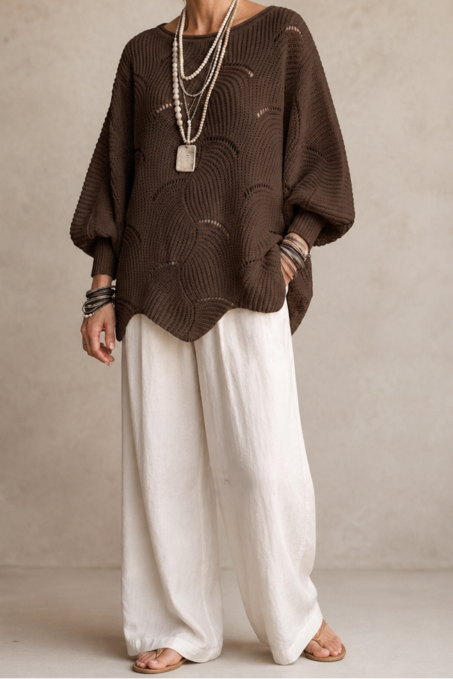 Wearbella – Tröja z Hollow Wave i ärm Batwing