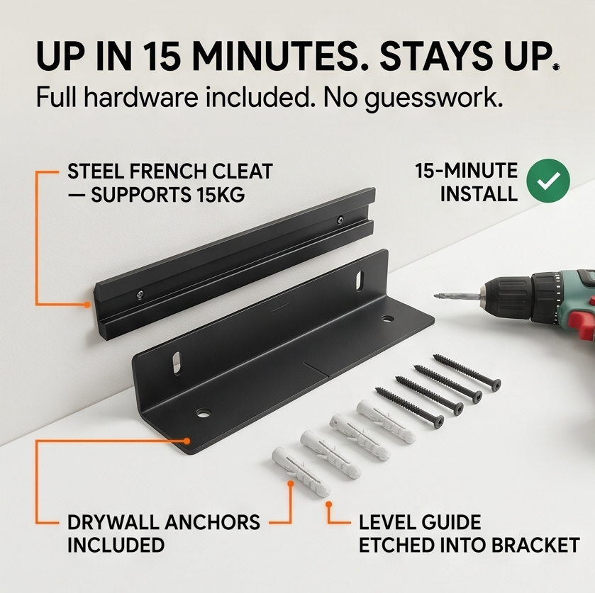 Vaultedge – Pływająca Półka Vägg z Ukrytą Komorą