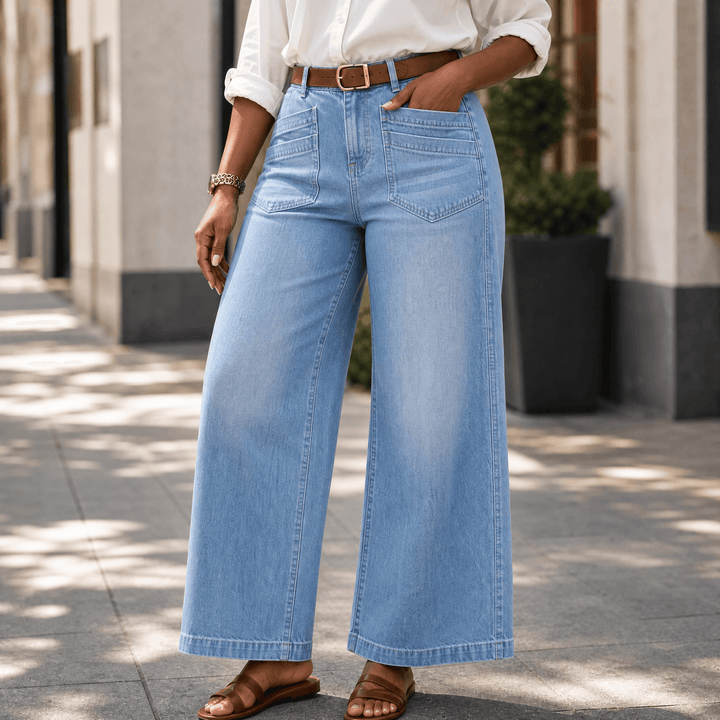 Vellora – Dam jeans z vida ben i kieszeniami naszytymi
