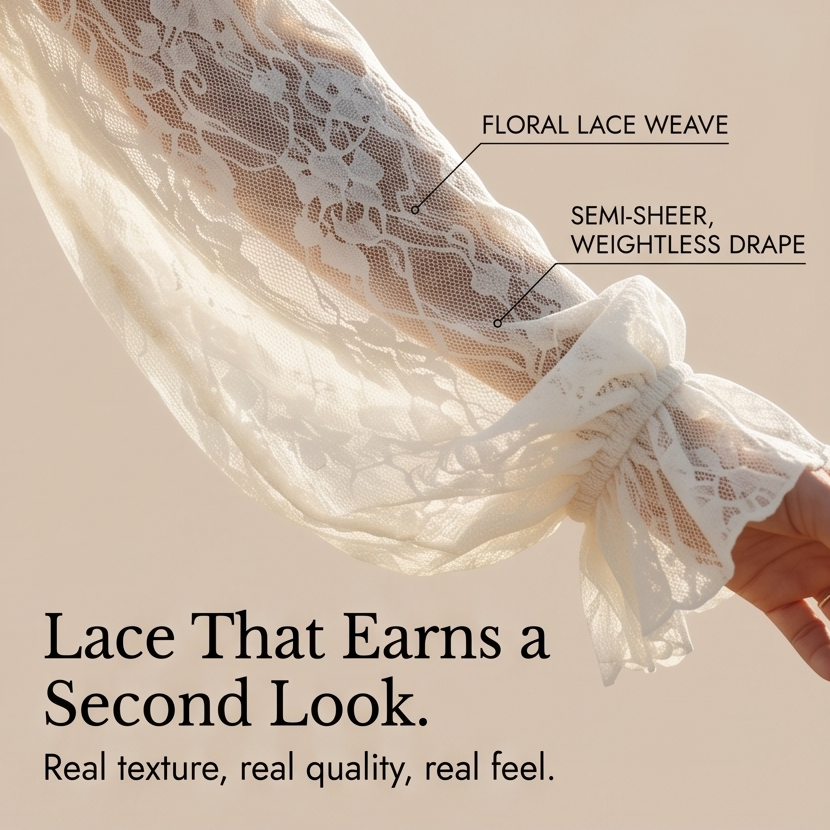Veluna - Blus spets z odkrytymi ramionami i dzwonowymi ręKaffemi